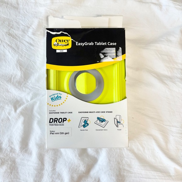 OtterBox EasyGrab Kids Tablet Case‎ iPad Mini 5th Gen Drop Tested Yellow - Picture 1 of 3